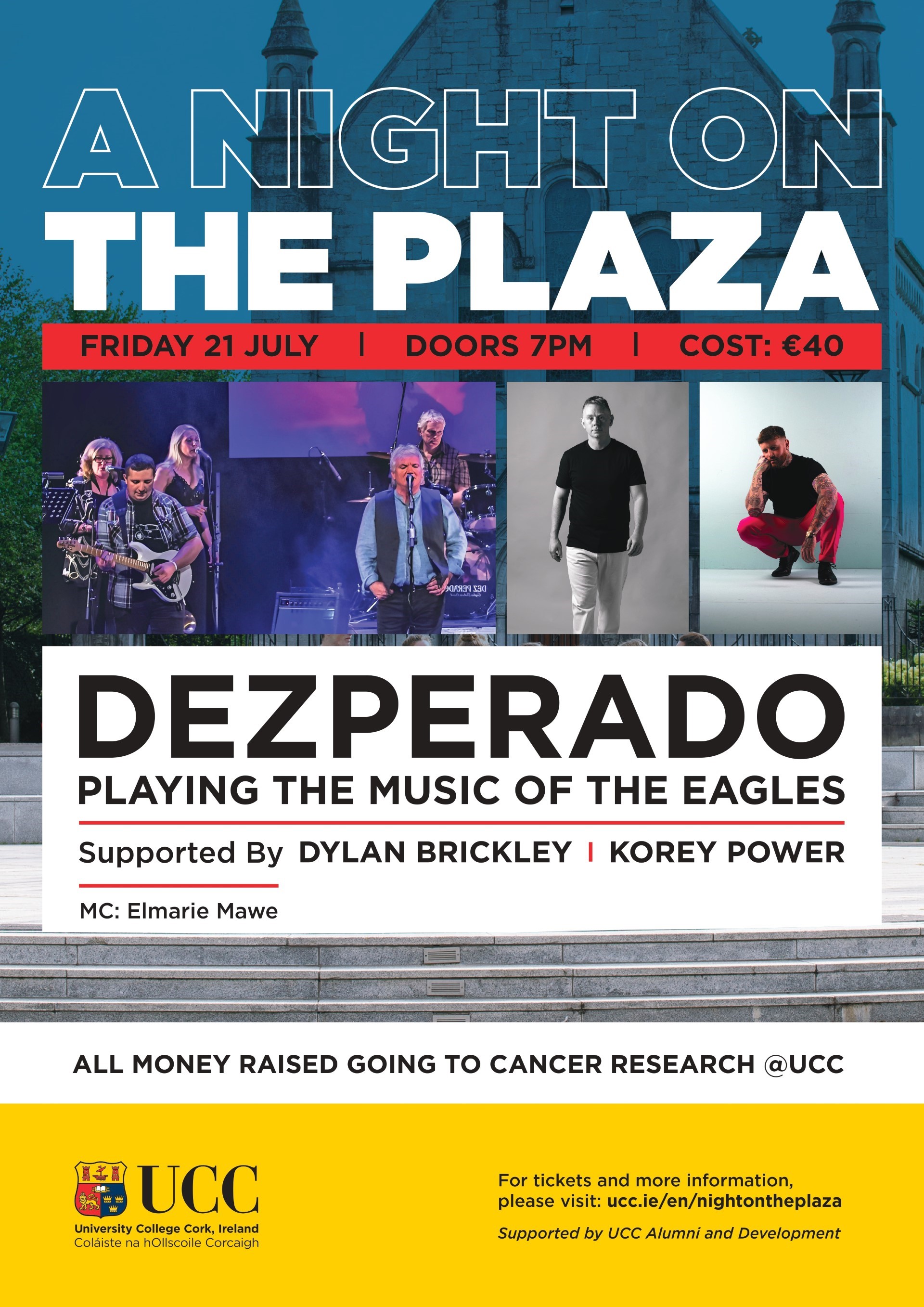 'A Night on the Plaza' fundraiser in aid of Cancer Research @UCC will take place on Friday 21st July